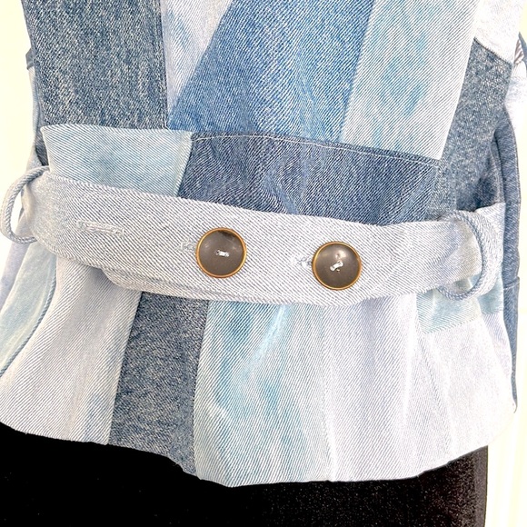 Vintage Denim Patchwork, Lined, Boho Vest Made With Jeans from the 70’s and 80’s - Picture 8 of 13